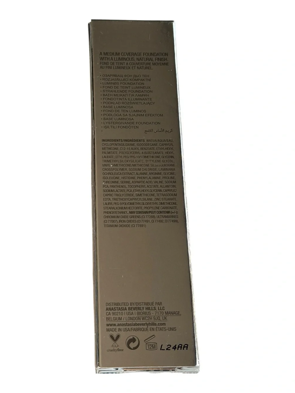 NIB Anastasia Beverly Hills Luminous Foundation - Shade 450C